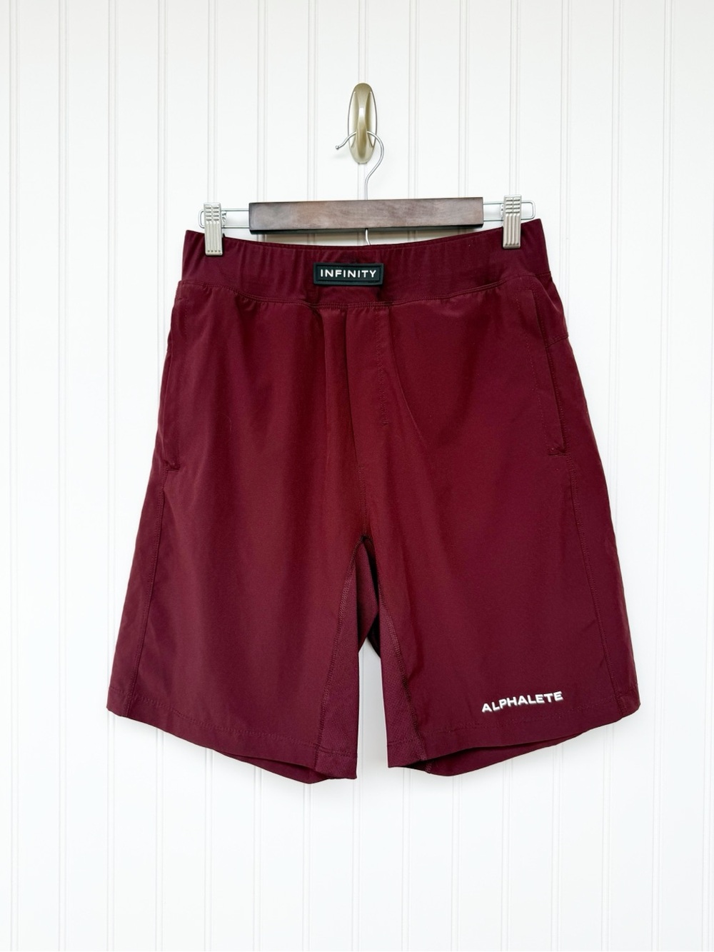 Alphalete Medium Burgundy Infinity Athletic Shorts